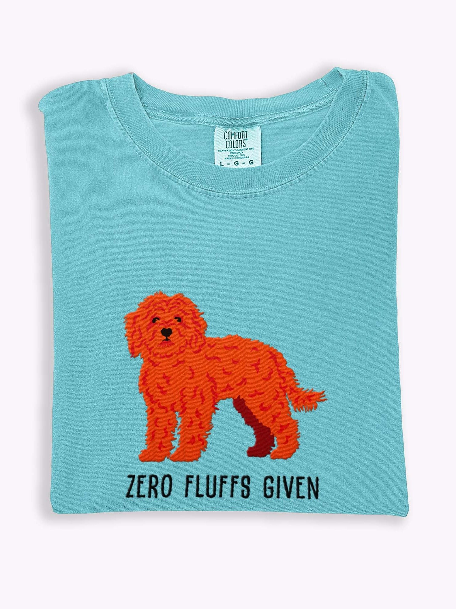 Zero Fluffs Given T-Shirt(Embroidered) of a Cockapoo(Red) product image (1)