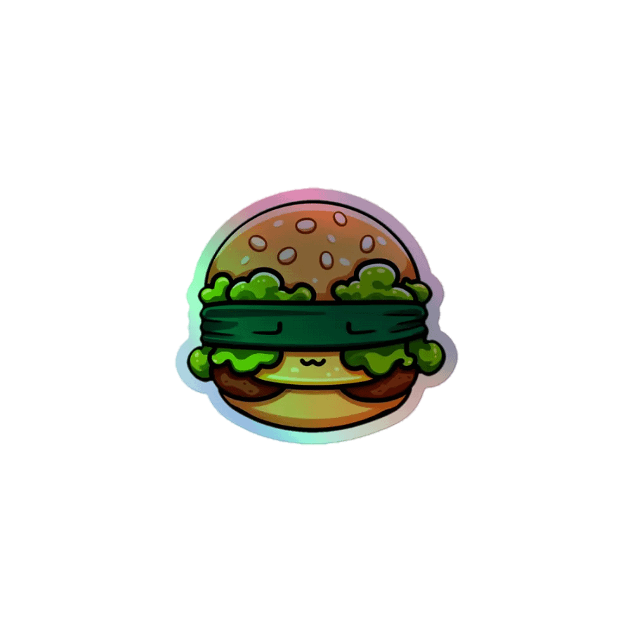 Whimsical Cheeseburger Holographic Sticker Sheet product image (1)