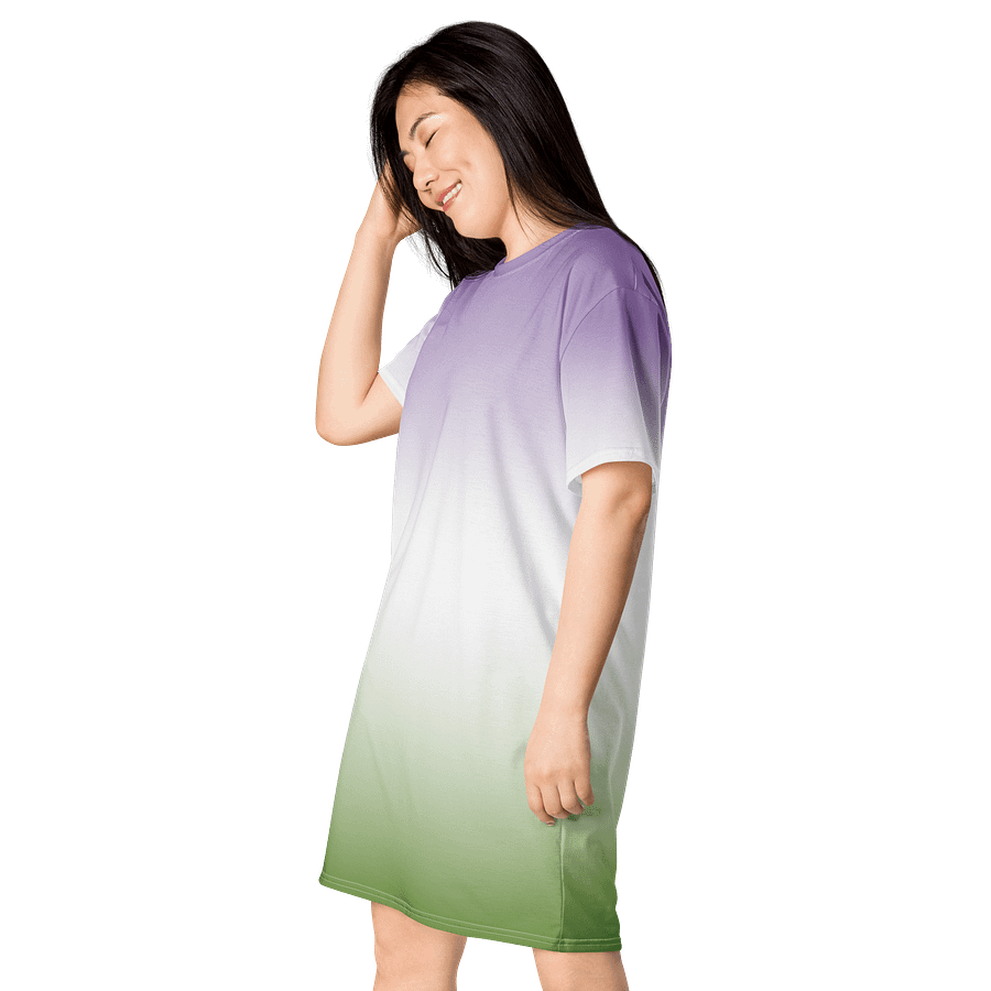 Genderqueer Pride Gradient T-shirt Dress product image (3)
