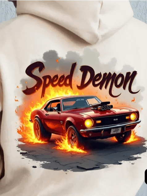 Men All-Over Printed Unisex Hoodie Speed Demon Muscle Car product image (3)