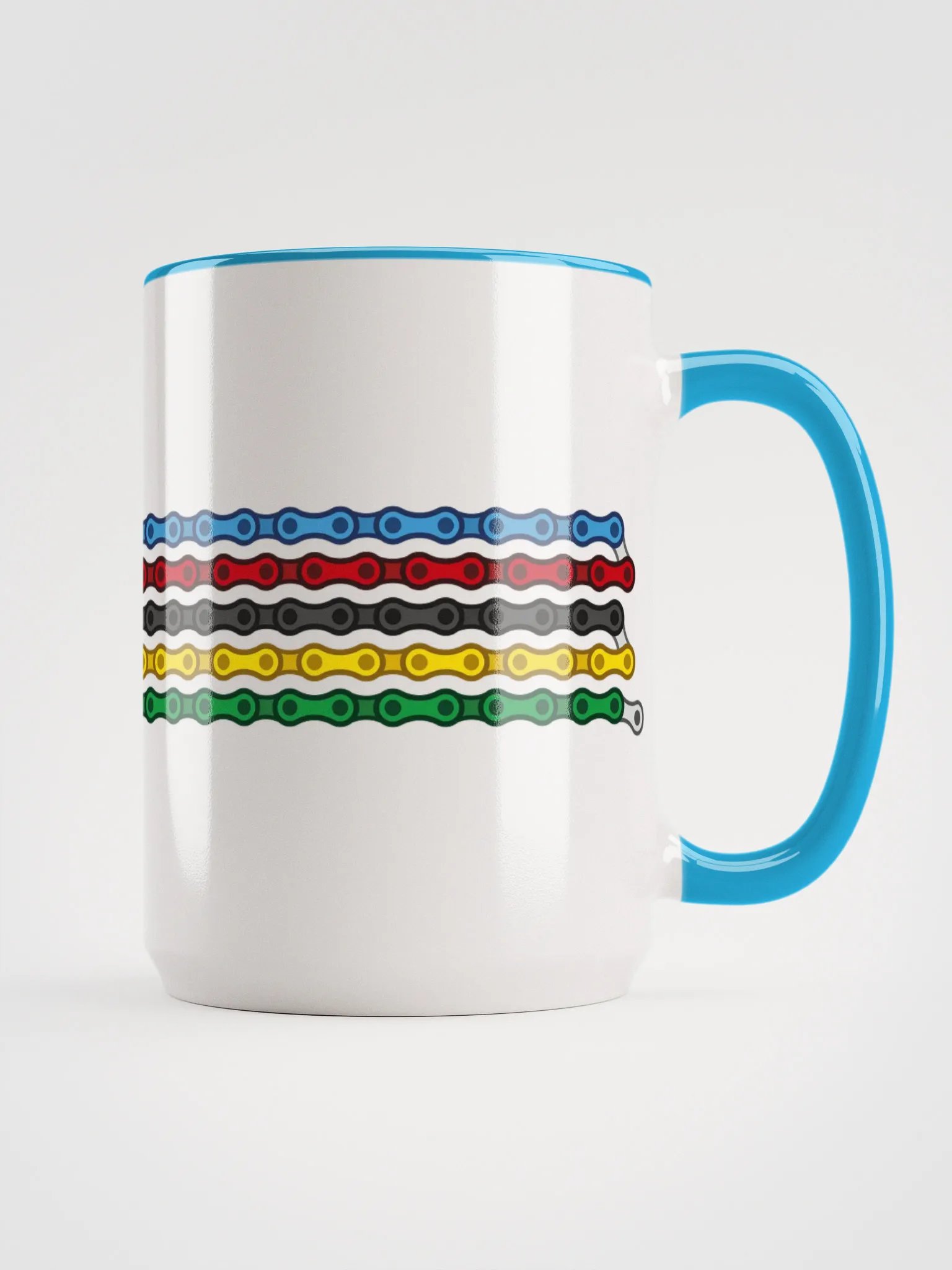 Rainbow Bands Bike Chain Coffee Mug product image (4)