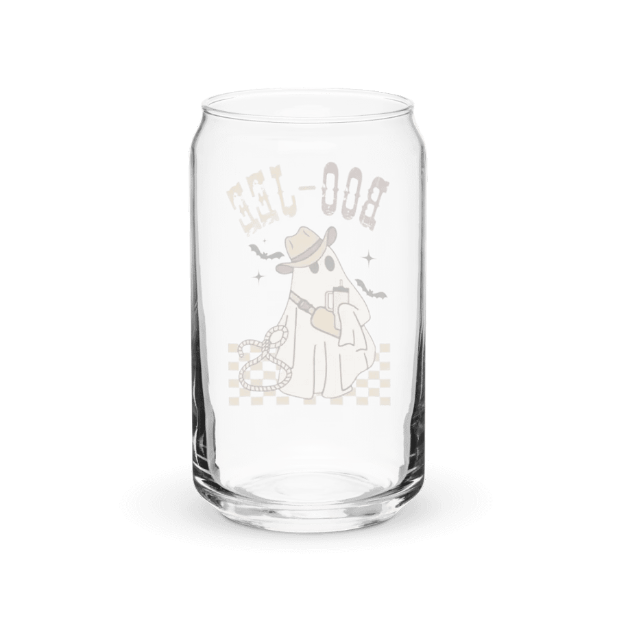 Western Boo Jee Ghost Halloween Glass Cup product image (38)