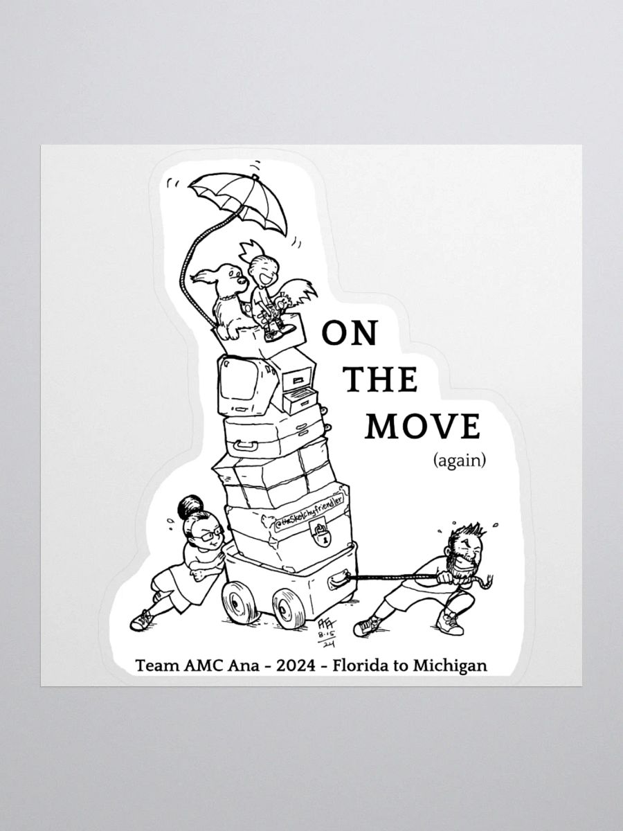 On the move - Sticker (3x3) product image (1)