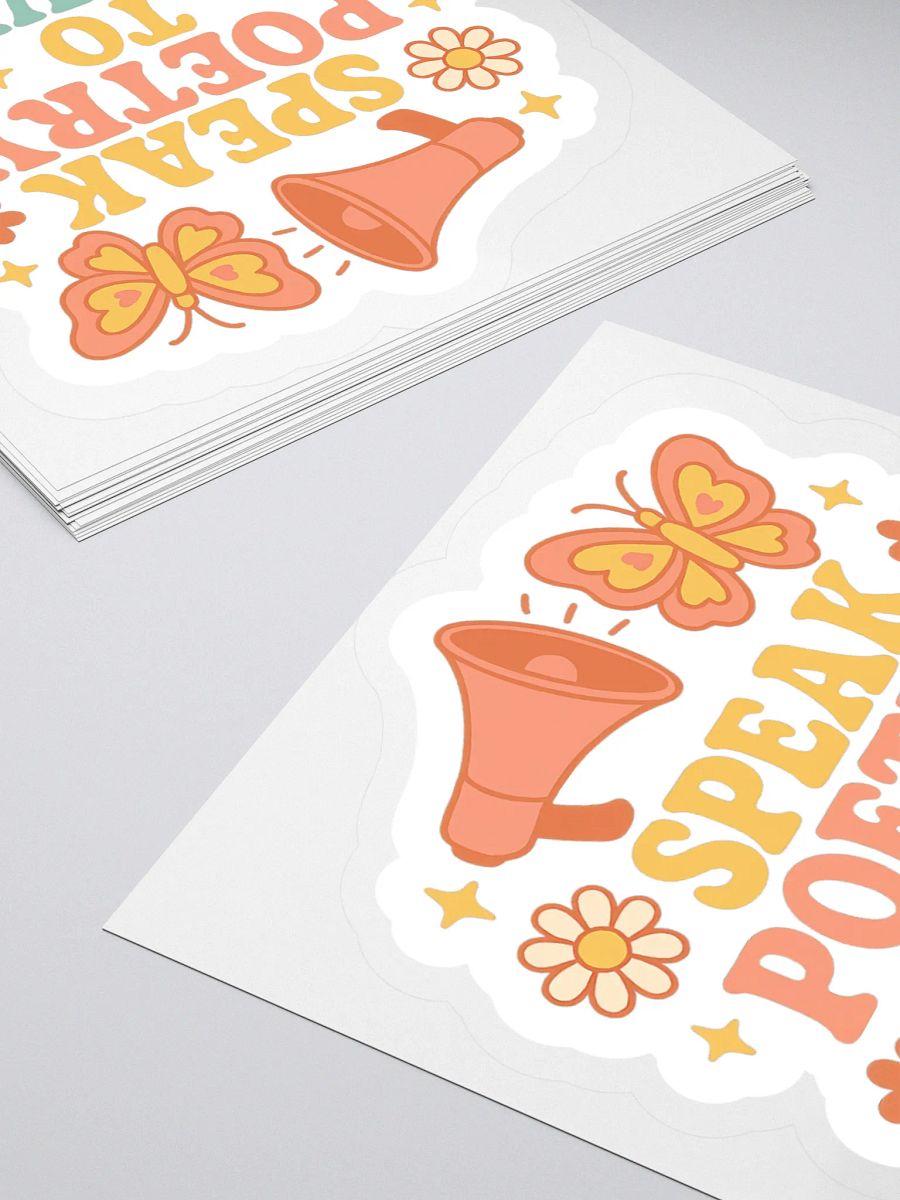 Speak Poetry To Power Sticker product image (4)