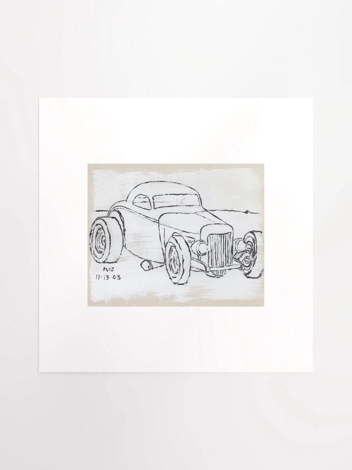 White Hotrod #4 Print product image (1)