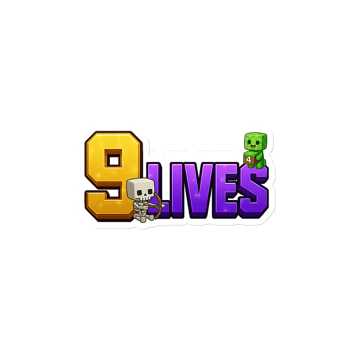 9 Lives Die-Cut Magnets with Creeper and Skeleton product image (2)