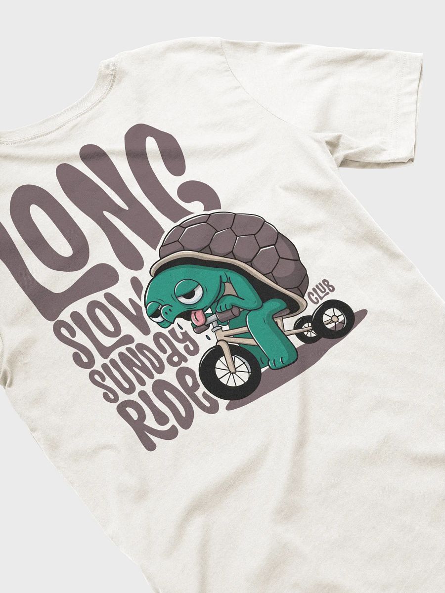 Funny Cycling T-Shirt – Long Slow Sunday Ride Club | Tired Turtle on Trike Graphic Tee product image (4)