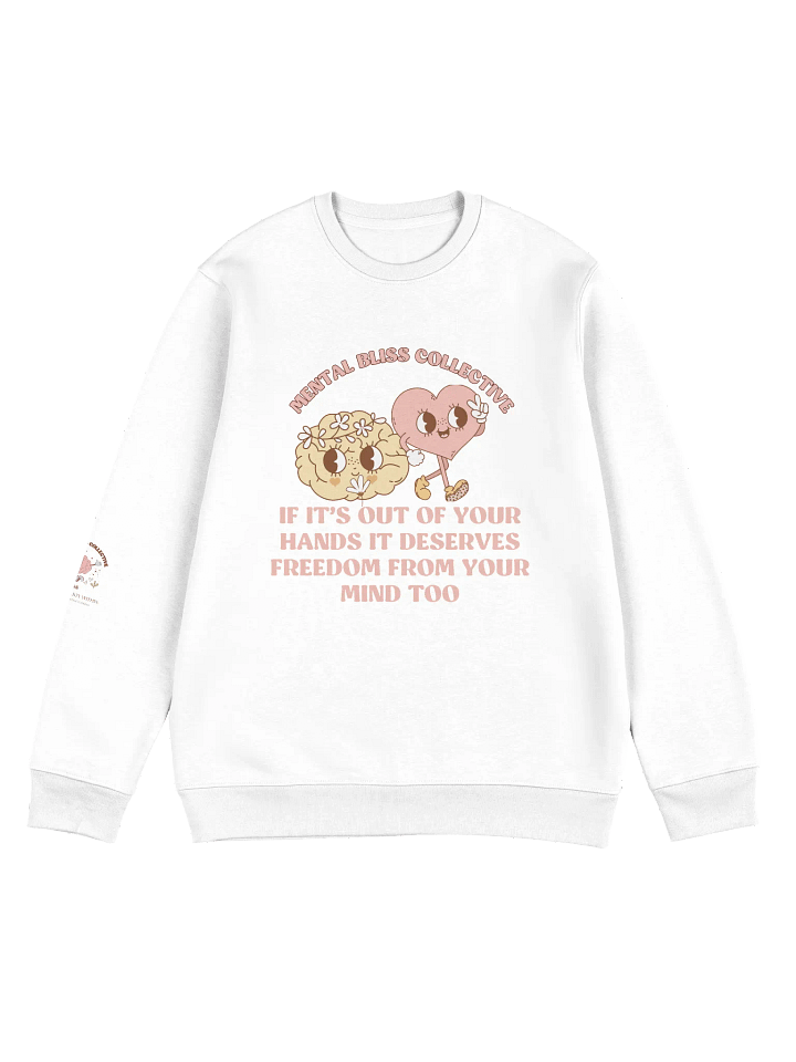 "Out of Hands, Out of Mind" Unisex Eco Sweatshirt – Let Go of What You Can’t Control product image (1)