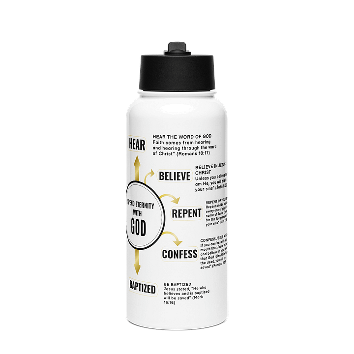 Stylish Faith-Inspired Stainless Steel Water Bottle product image (1)