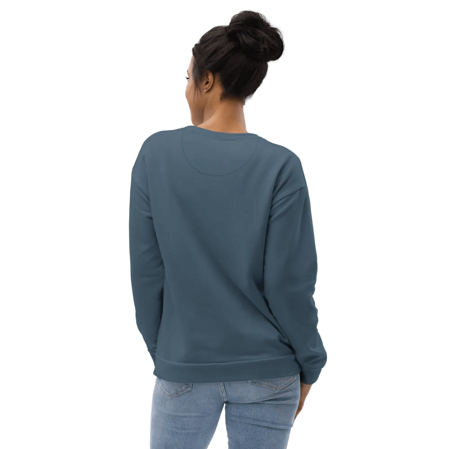 Plain Dark Greyish Blue Soft Summer Unisex Recycled Polyester Heavyweight Premium Sweatshirt by Treasure Pie product image (10)