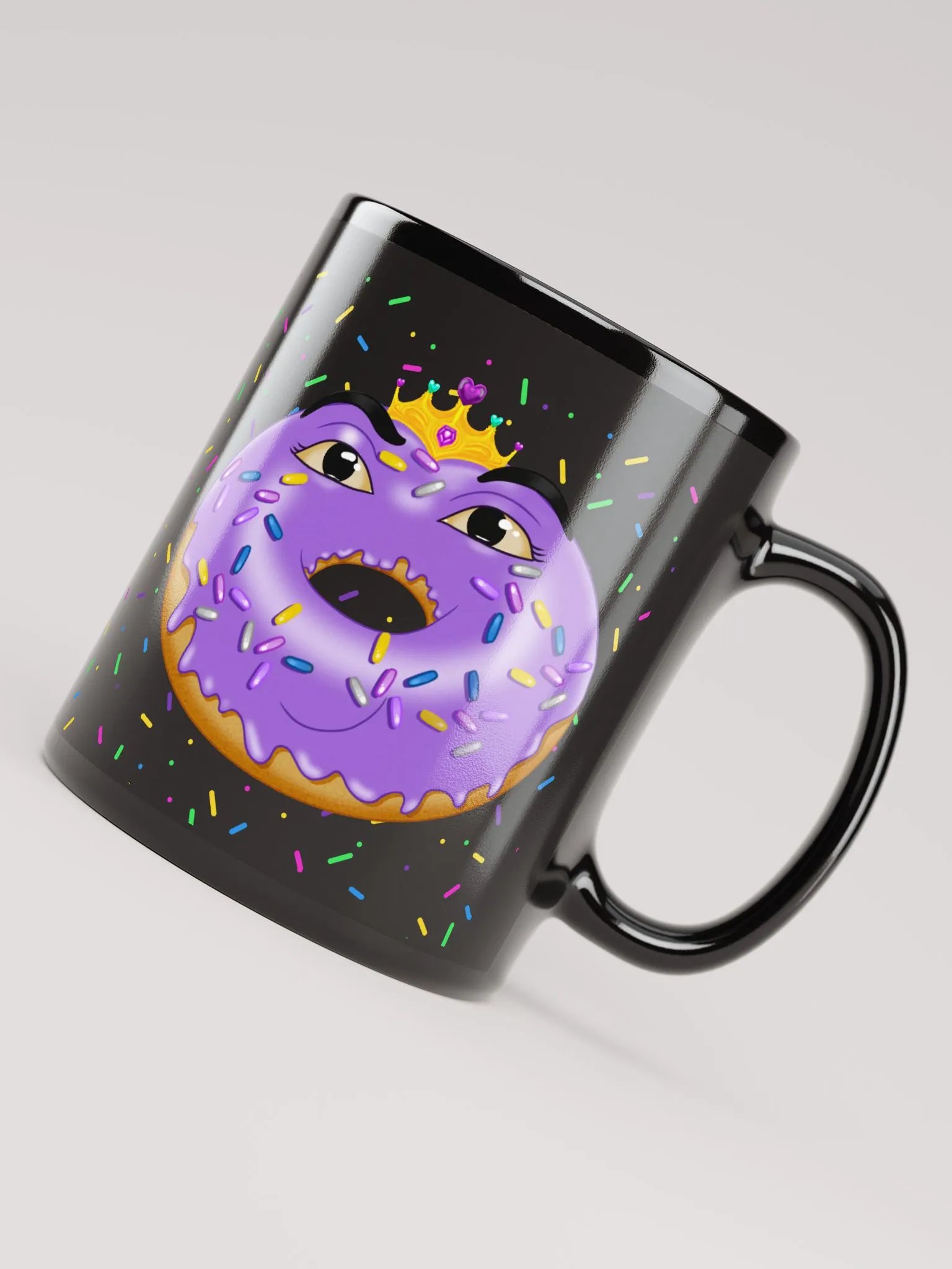 Ruler of the Donuts Black Mug product image (8)