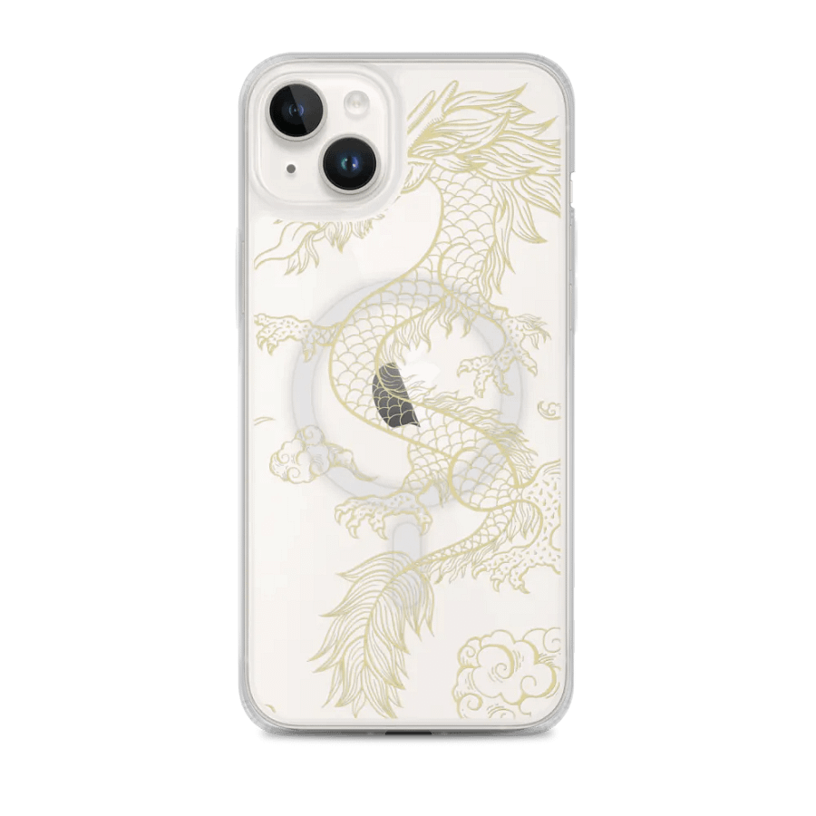 Golden Dragon Elegance iPhone Case for 14 series, 15 series and 16 series. product image (1)