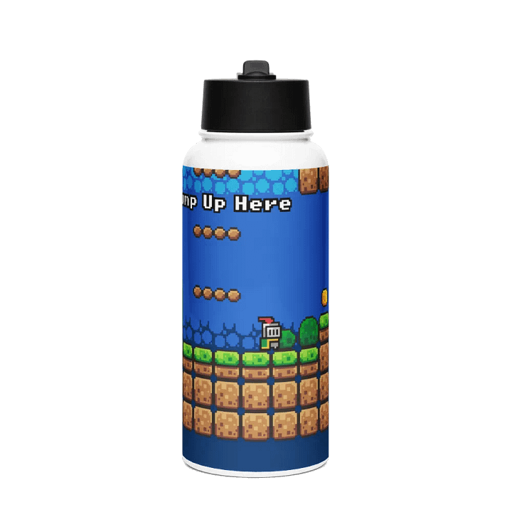 Pixel Adventure rorun Stainless Steel Water Bottle product image (1)