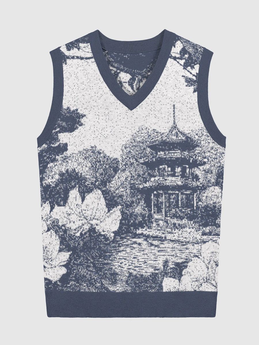 Tranquil Landscape III Knit V-Neck Vest product image (2)