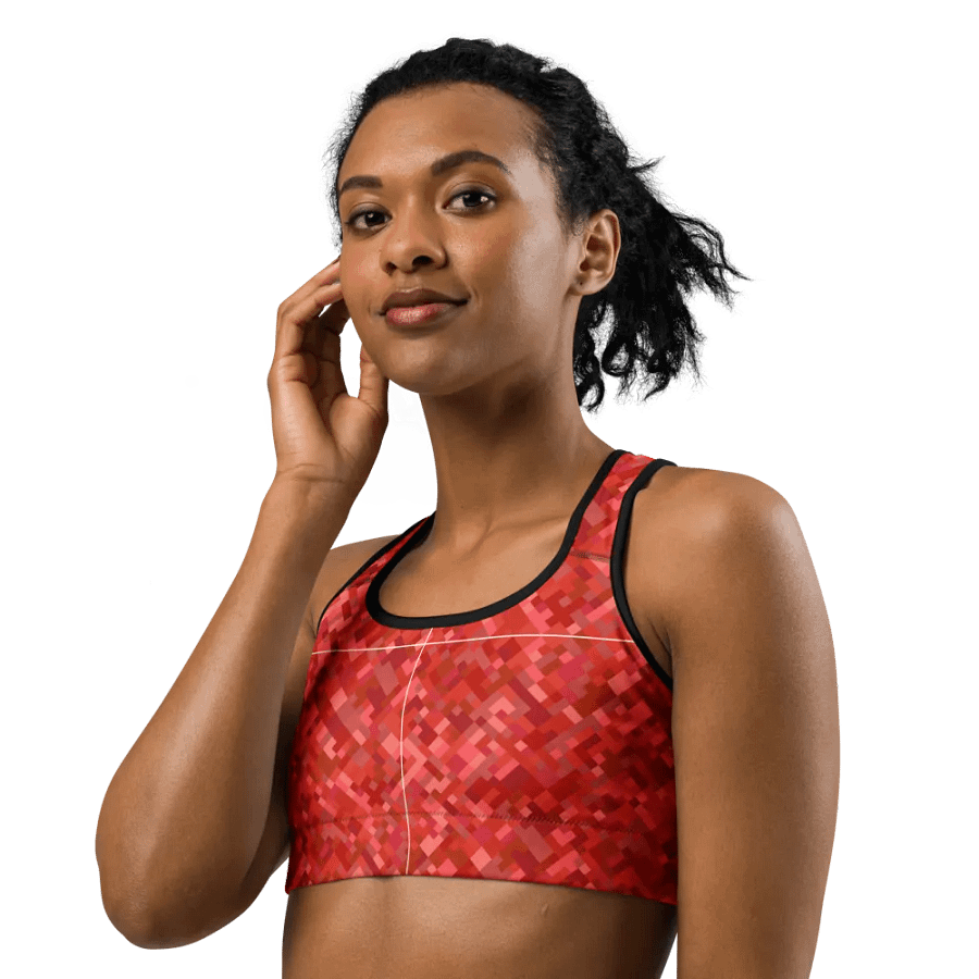 Colorful Mosaic Pattern Sports Bra - v4 product image (6)