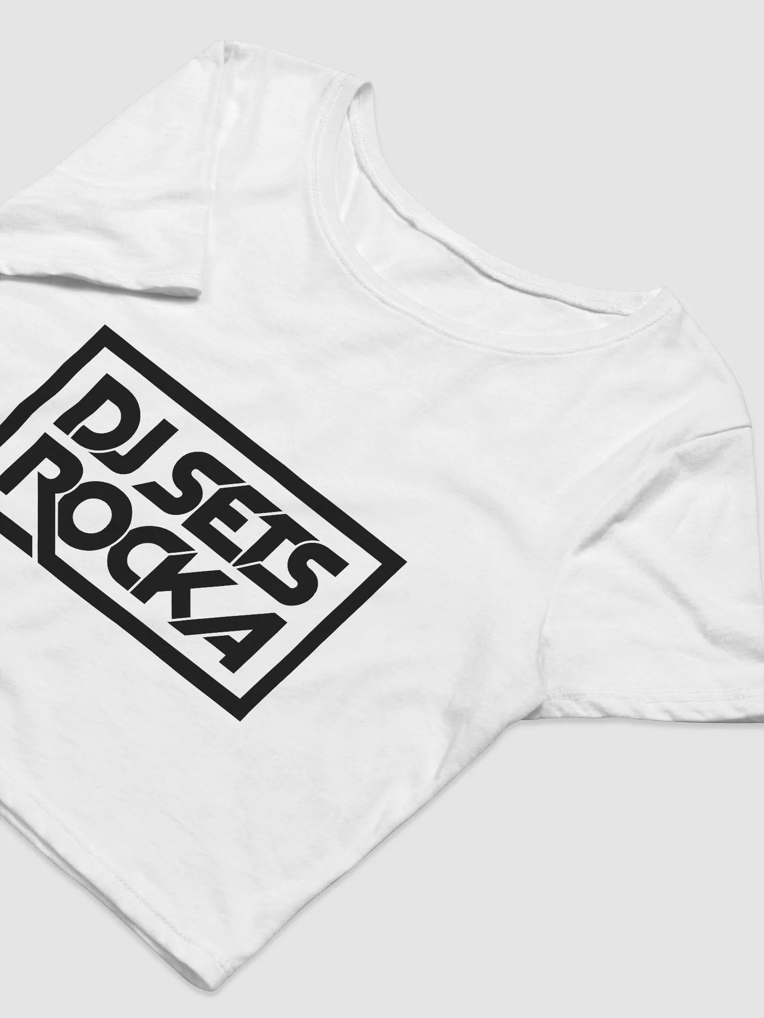 DJ SETSROCKA - Women's Crop Baby Tee - White product image (5)