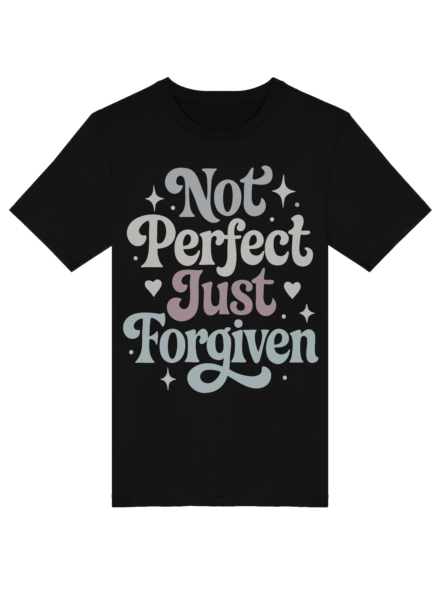 Not Perfect Just Forgiven Retro Christian Super Soft Tee product image (3)