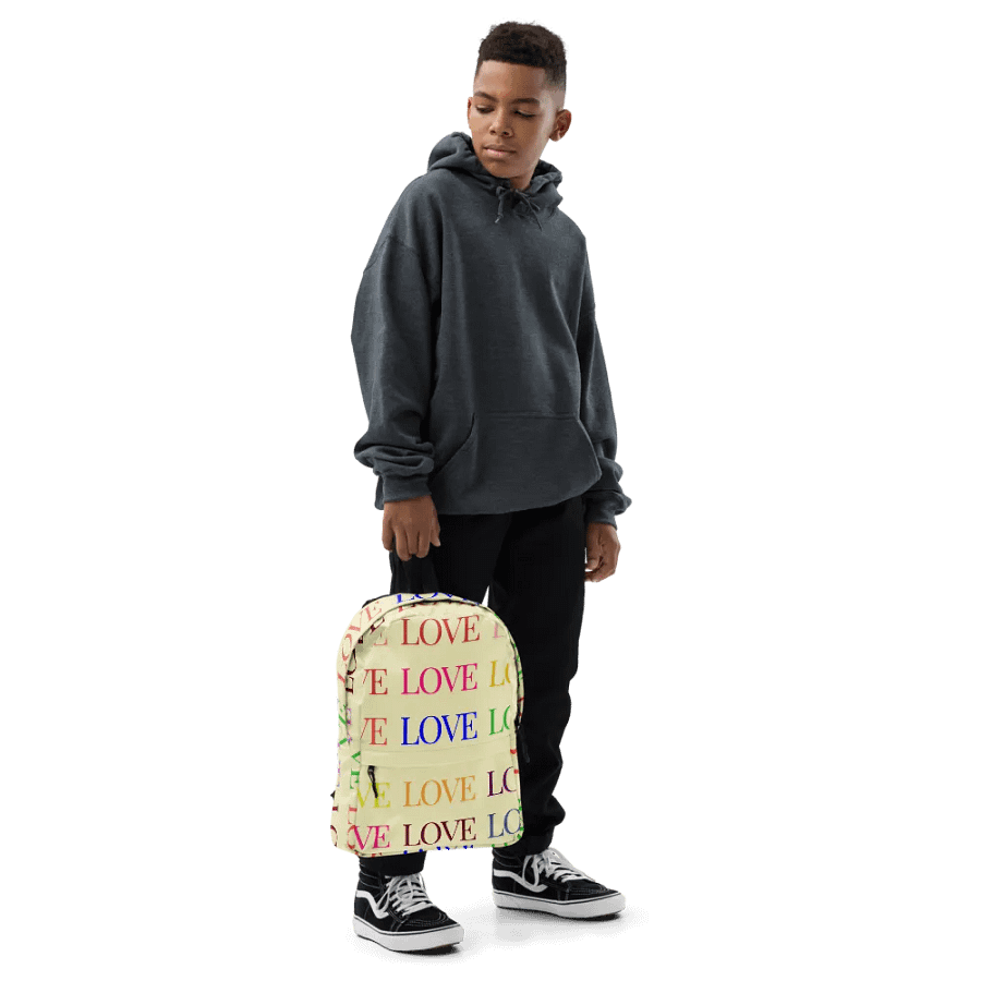 Love Grid All-Over Print Backpack product image (6)