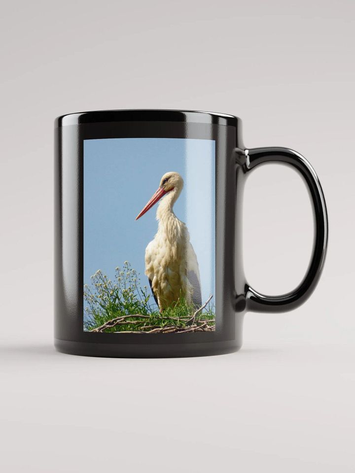 The white stork - Black Glossy Mug product image (1)