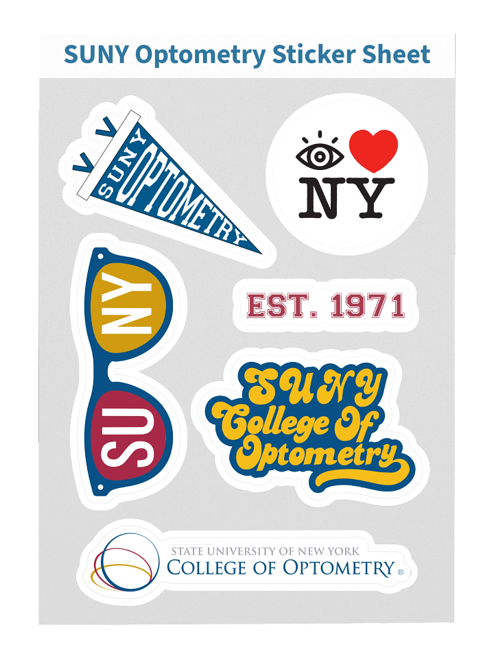 SUNY Optometry - Glossy Sticker Sheet product image (1)