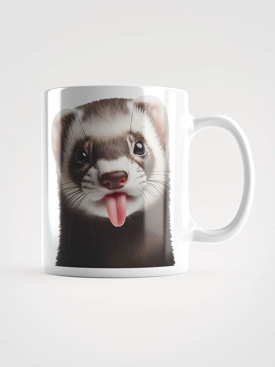 Rude Ferret #Humorous Glossy Mug - White product image (1)
