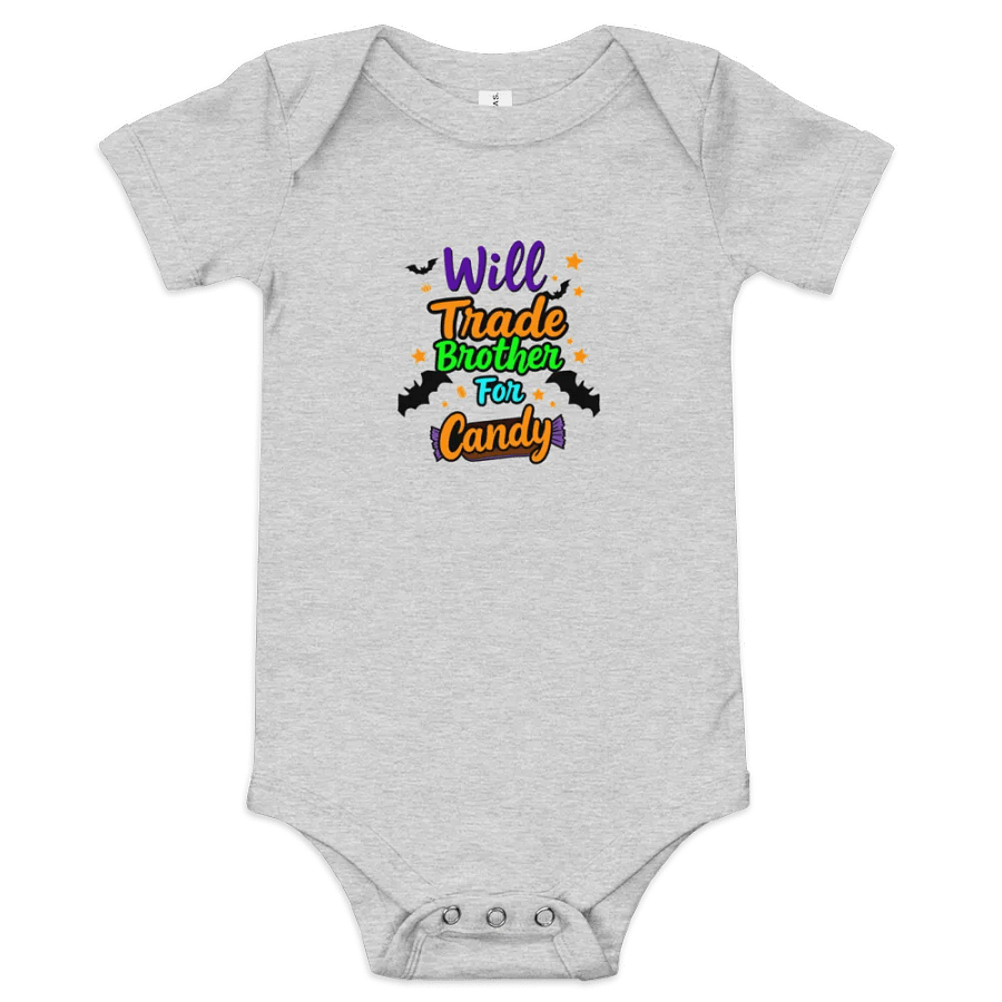 Will Trade Brother For Candy Baby Romper Onesie product image (1)