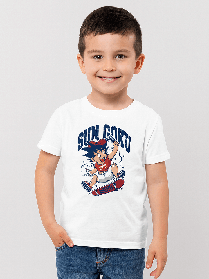Sun Goku Skateboard Youth T-Shirt product image (1)