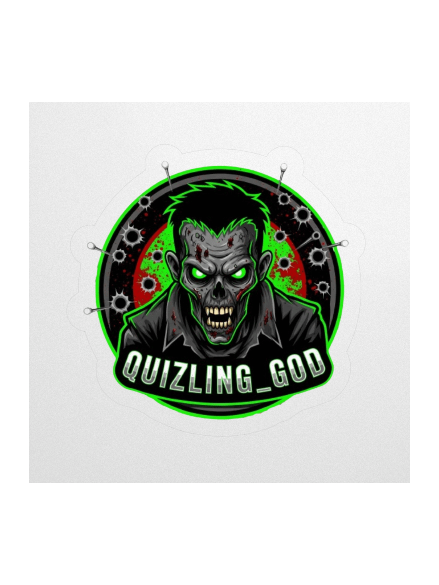 Neon Zombie Kiss Cut Stickers product image (3)