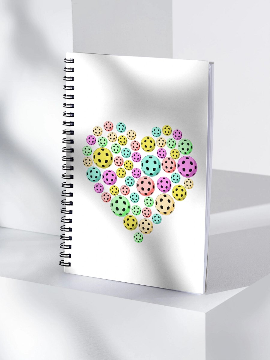 Heart Pickleball Colored Dreams Spiral Notebook product image (1)