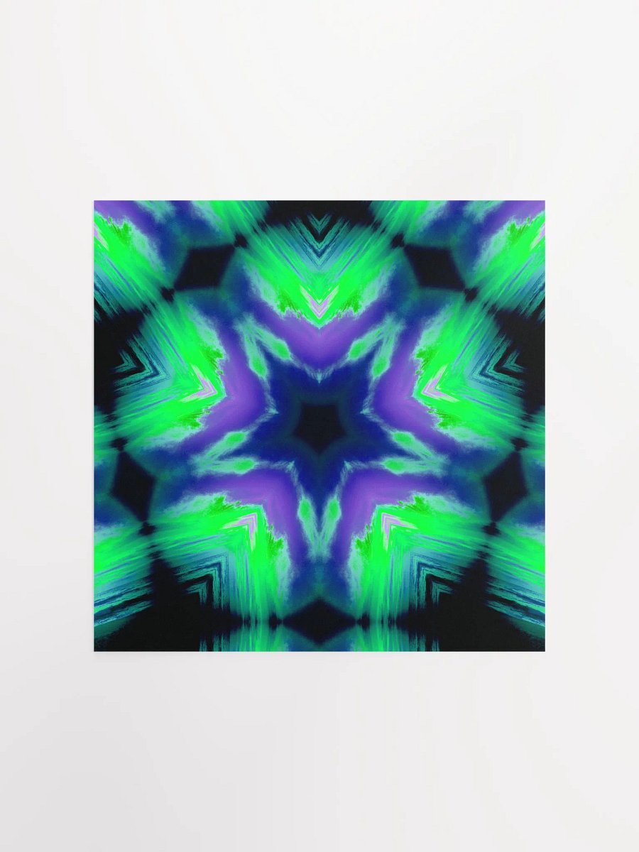 Strange Sea Witch Star Flower Poster, Green Purple Blue Beach Art Home Decor product image (1)
