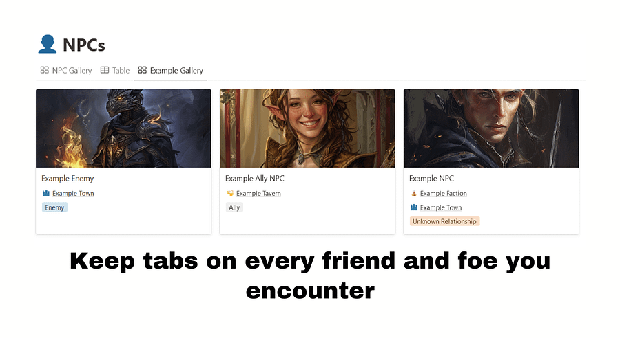 TTRPG Campaign Wiki | Notion Template product image (2)