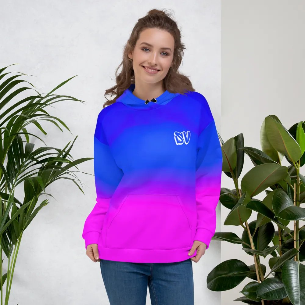 STRAIGHT VIBIN ANIME GIRL NEON COLOR FADE HOODIE product image (5)