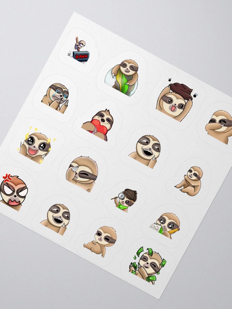 RTR Sloth Sticker Sheet product image (3)