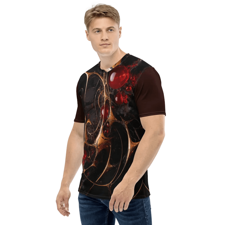 Crimson Filament All-Over Print T-Shirt product image (3)
