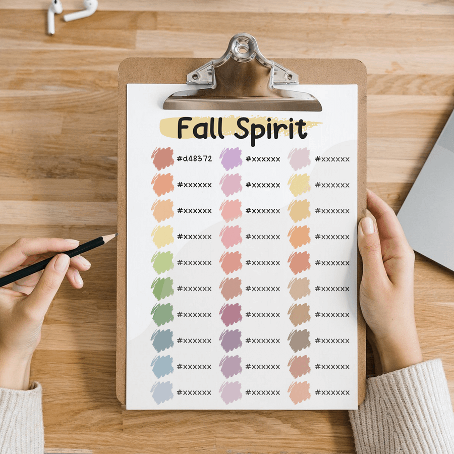 Fall Spirit Procreate Color Palette with HEX Codes ★ DIGITAL ★ product image (4)
