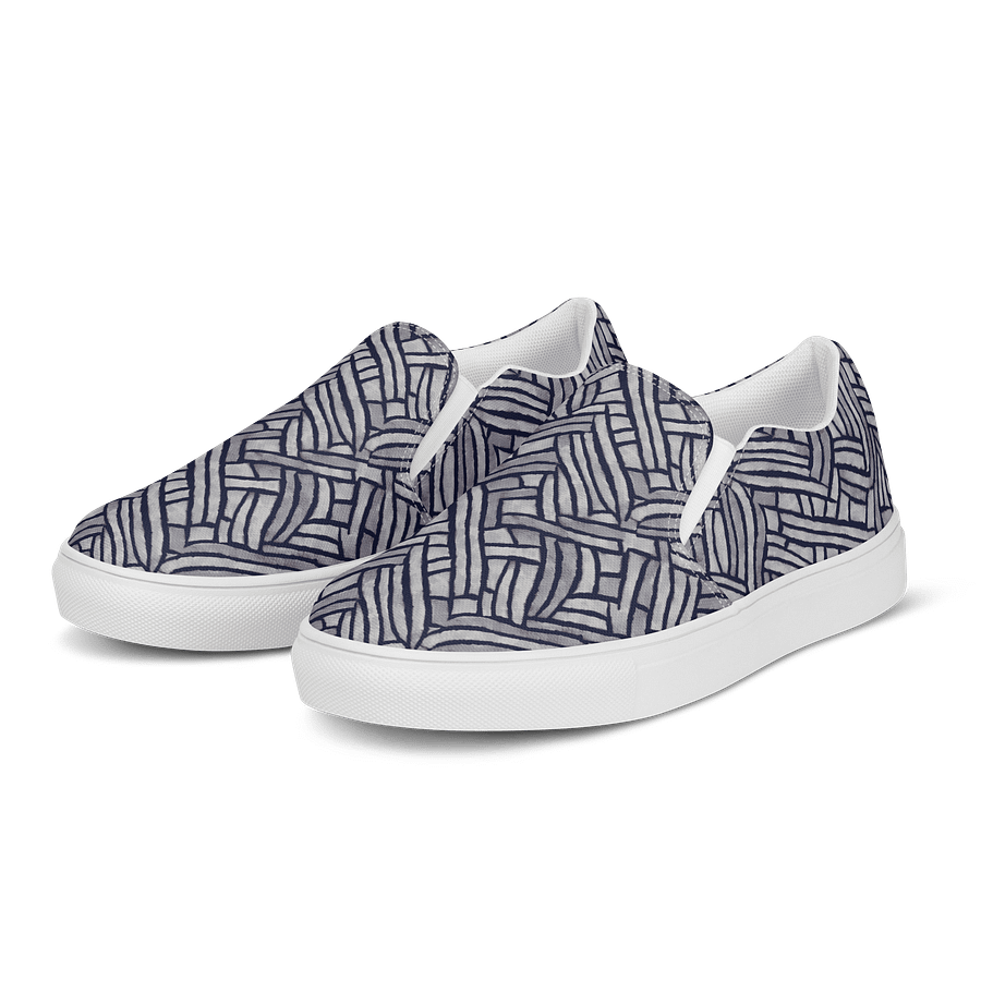 Grey Rectangles Canvas Shoes product image (3)