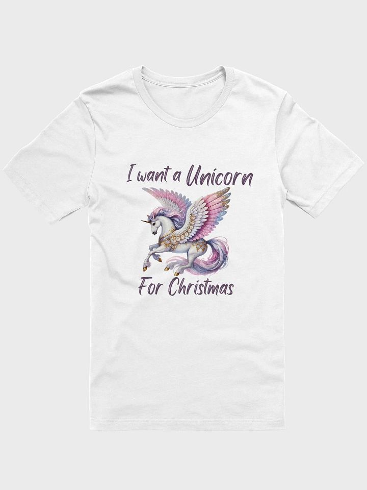 I want a Unicorn For Christmas Fantasy T-Shirt - Purple product image (1)