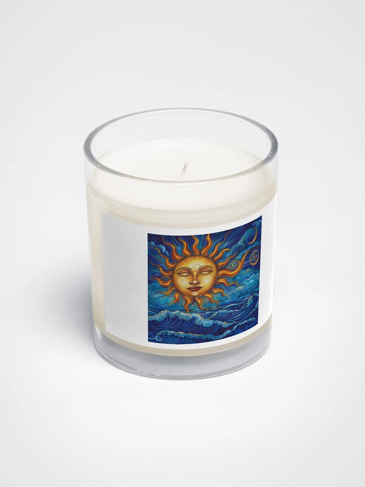 Meditation Mindfulness Candle Sun over the Ocean Vintage Design product image (2)
