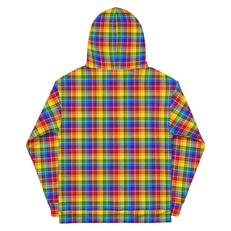 Bright Rainbow Plaid Hoodie product image (7)