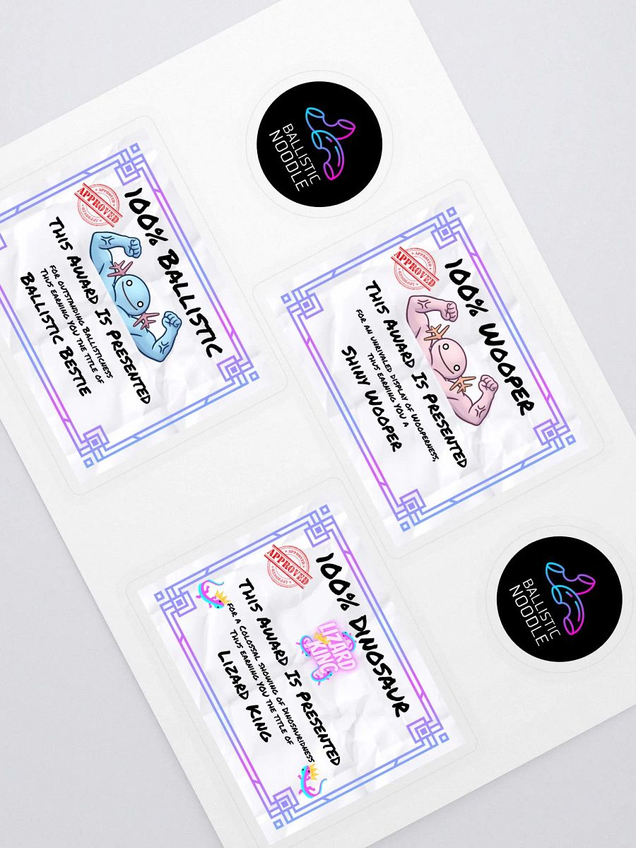 100% Certificate Mini Stickers product image (1)