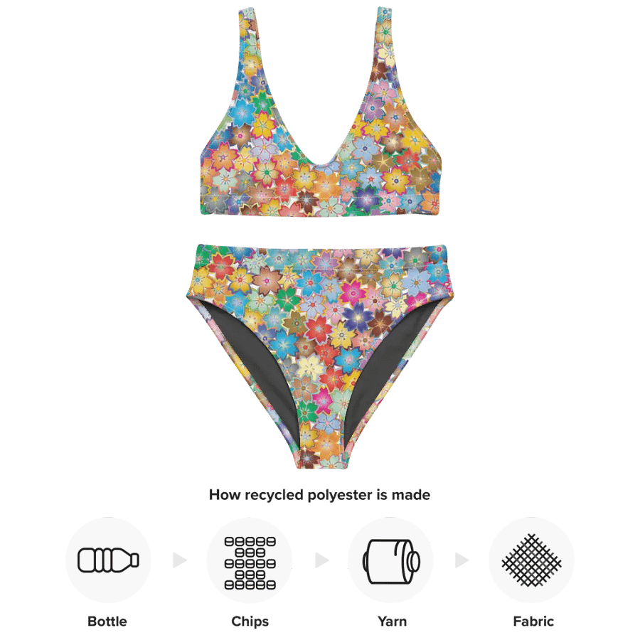 Flower High Waisted Bikini product image (3)