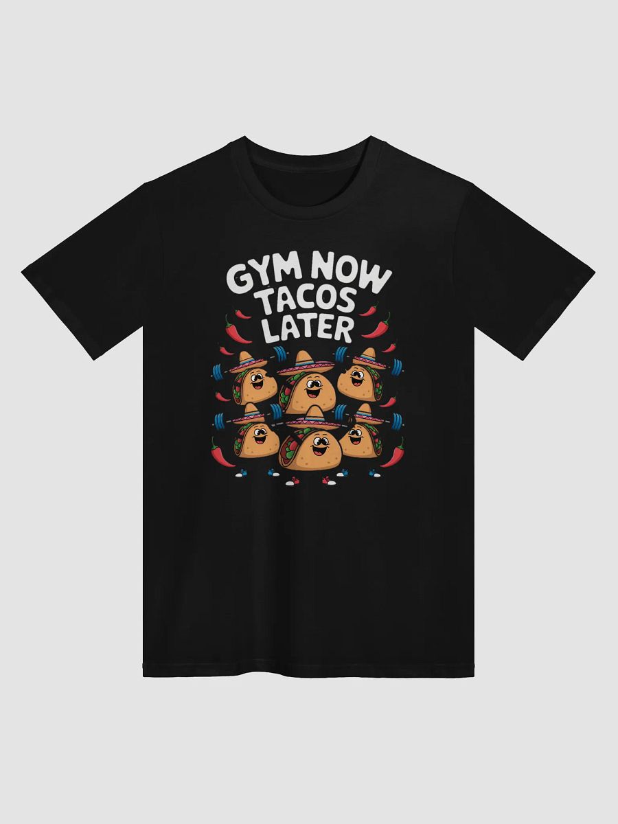 Funny "Gym Now, Tacos Later" Workout T-Shirt – Cute Taco Weightlifting Design product image (3)