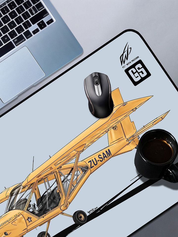 Aeroprakt 22LS Digital Aviation Art Illustration Desk Mat with Blue Background product image (2)