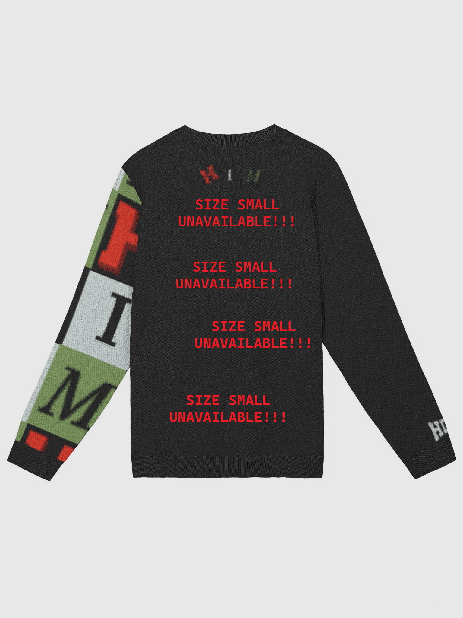 HIM Jacquard Letter Crewneck Sweater product image (1)