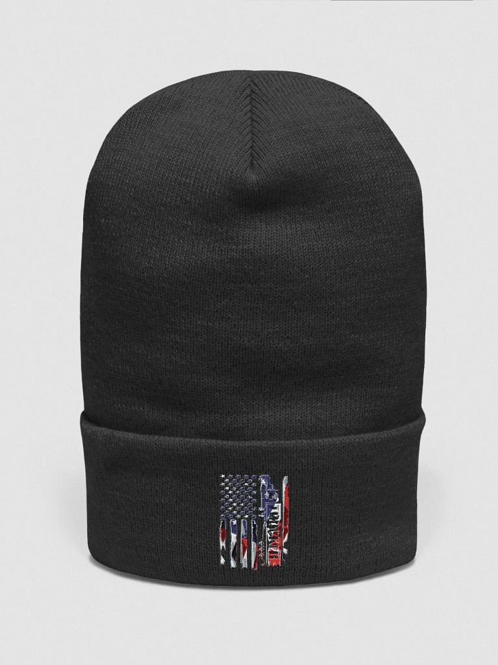 Patriotic Trucker Flag Beanie product image (1)
