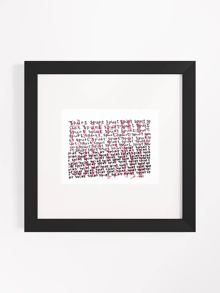 spurt splat Panel Card Print Framed product image (2)