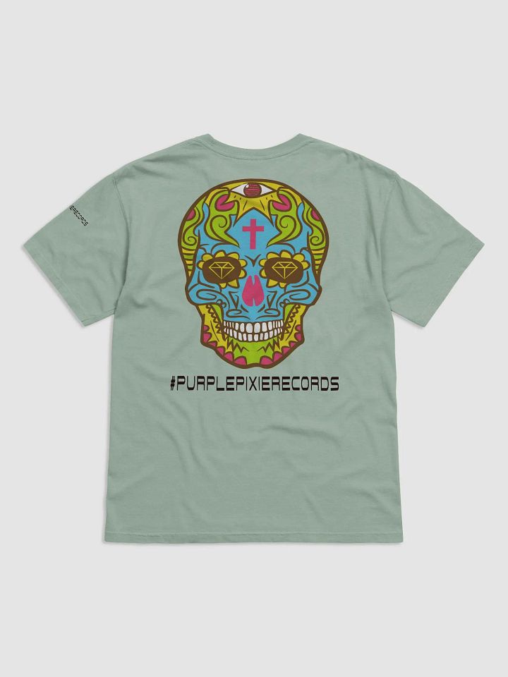 Purple Pixie Records T Shirt Candy Skull Back Print product image (2)