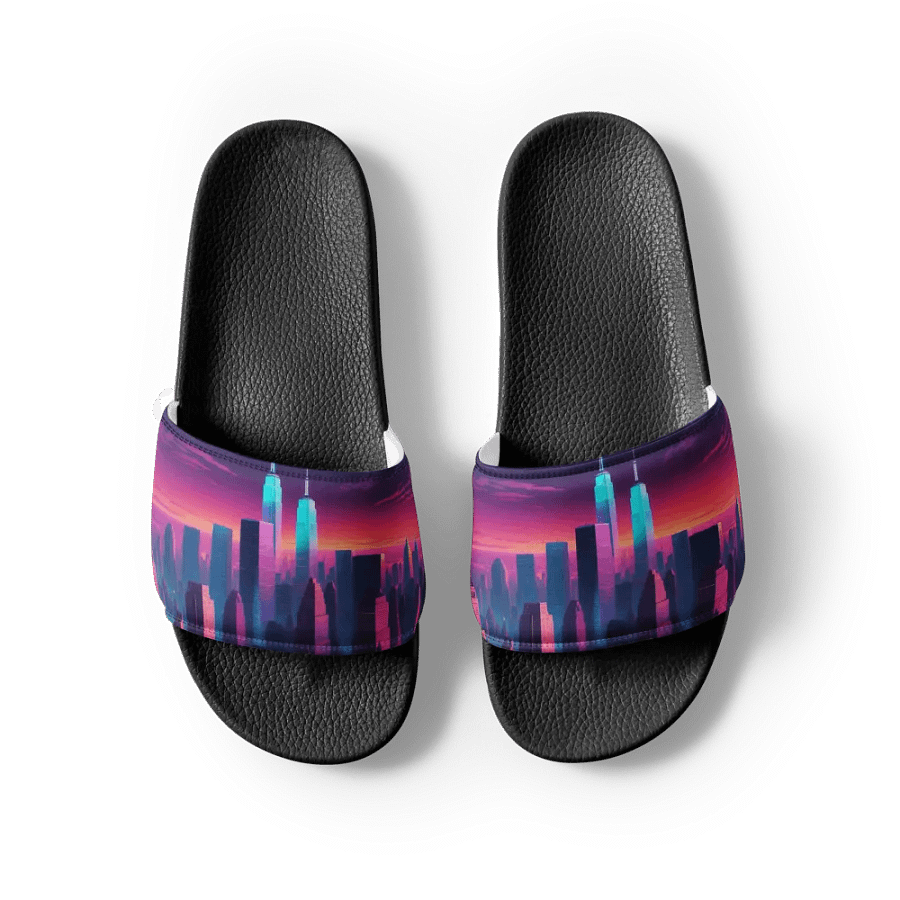 Vaporwave New York City All Over Print Women's Slides product image (11)
