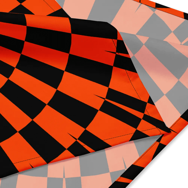 Halloween Twisted Illusion Bandana, Mesmerizing Black Orange Autumn Accessory product image (3)