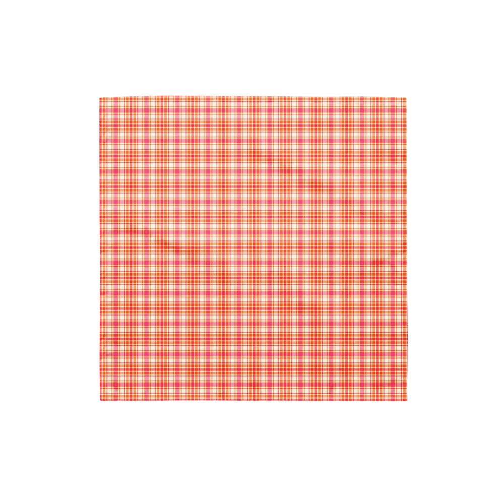 Orange and Hot Pink Plaid Bandana product image (4)